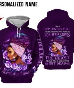 Personalized Name September Girl 3D All Over Printed Clothes HUDT140909