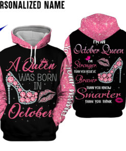 Personalized Name October Girl 3D All Over Printed Clothes DHLL190224