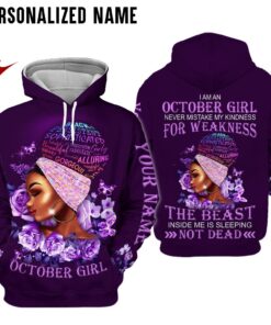 Personalized Name October Girl 3D All Over Printed Clothes HUDT140910