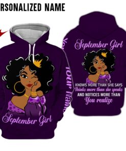 Personalized Name September Girl 3D All Over Printed Clothes MTHY230809