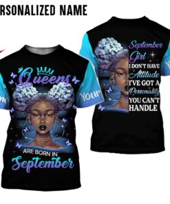 Personalized Name September Girl 3D All Over Printed Clothes DHHA270109