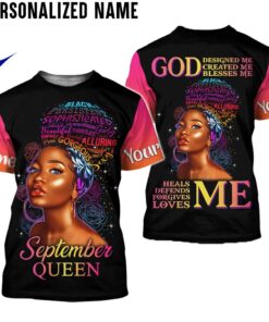 Personalized Name September Girl 3D All Over Printed Clothes DHLN300609