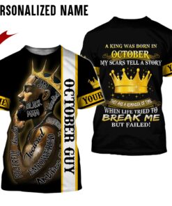 Personalized Name October Guy 3D All Over Printed Clothes DHMA311210