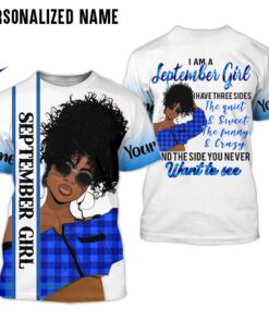 Personalized Name September Girl 3D All Over Printed Clothes DHML190809