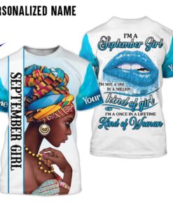 Personalized Name September Girl 3D All Over Printed Clothes DHML230809