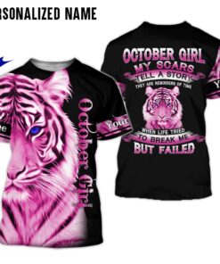 Personalized Name October Girl 3D All Over Printed Clothes DHML290910