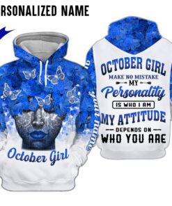 Personalized Name October Girl 3D All Over Printed Clothes DHMM071010