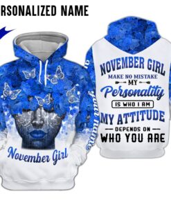 Personalized Name November Girl 3D All Over Printed Clothes DHMM071011