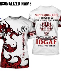 Personalized Name September Guy 3D All Over Printed Clothes HUAA210509
