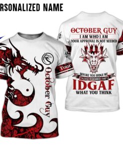 Personalized Name October Guy 3D All Over Printed Clothes HUAA210510