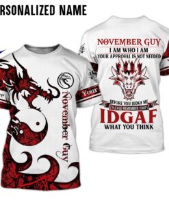 Personalized Name November Guy 3D All Over Printed Clothes HUAA210511