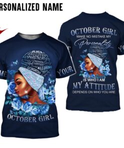 Personalized Name October Girl 3D All Over Printed Clothes HUDT240910