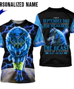 Personalized Name September Dad 3D All Over Printed Clothes HUMA210509