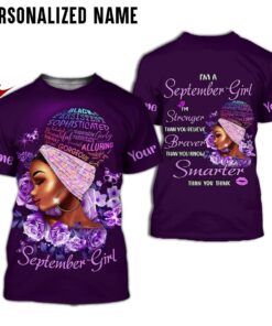 Personalized Name September Girl 3D All Over Printed Clothes HUOO180809