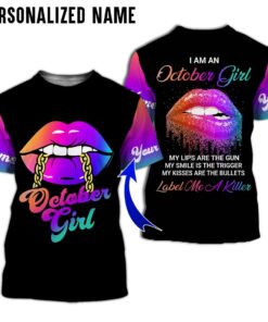 Personalized Name October Girl 3D All Over Printed Clothes MTOO090610