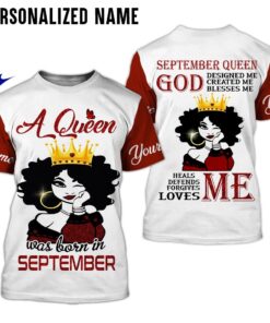 Personalized Name September Girl 3D All Over Printed Clothes NQAA120809