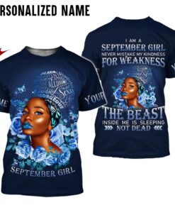 Personalized Name September Girl 3D All Over Printed Clothes NQAA280909
