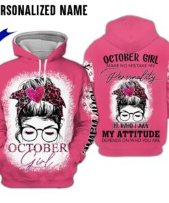 Personalized Name October Girl 3D All Over Printed Clothes NQHH191010
