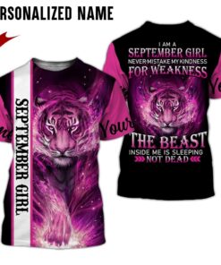 Personalized Name September Girl 3D All Over Printed Clothes NQHH240609