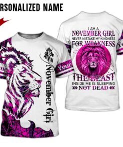 Personalized Name November Girl 3D All Over Printed Clothes NQHY090811