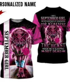 Personalized Name September Girl 3D All Over Printed Clothes NQHY210509