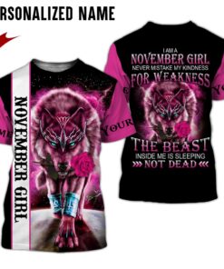 Personalized Name November Girl 3D All Over Printed Clothes NQHY210511
