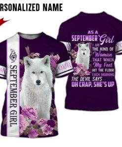 Personalized Name September Girl 3D All Over Printed Clothes NQHY240509