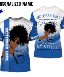 Personalized Name October Girl 3D All Over Printed Clothes NQMM070910