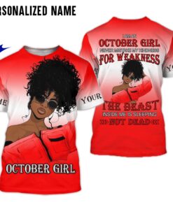 Personalized Name October Girl 3D All Over Printed Clothes NQML011010