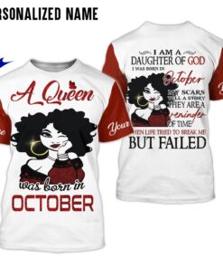 Personalized Name October Girl 3D All Over Printed Clothes NQML020910