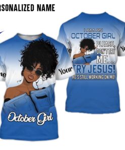 Personalized Name October Girl 3D All Over Printed Clothes NQML070810