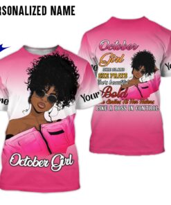 Personalized Name October Girl 3D All Over Printed Clothes NQML300810