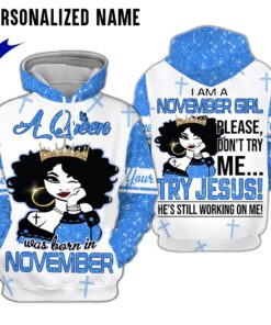 Personalized Name November Girl 3D All Over Printed Clothes NQMM151011
