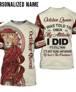 Personalized Name October Girl 3D All Over Printed Clothes NQOO190510