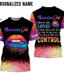 Personalized Name November Girl 3D All Over Printed Clothes DHHA110323