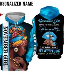 Personalized Name November Girl 3D All Over Printed Clothes DHHY241111