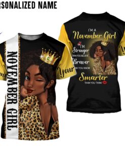 Personalized Name November Girl 3D All Over Printed Clothes DHLL170910