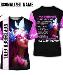 Personalized Name November Girl 3D All Over Printed Clothes DHWW021011