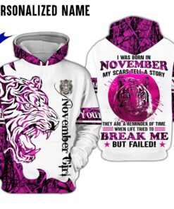 Personalized Name November Girl 3D All Over Printed Clothes NQHH221111