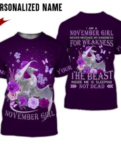 Personalized Name November Girl 3D All Over Printed Clothes NQHY220411