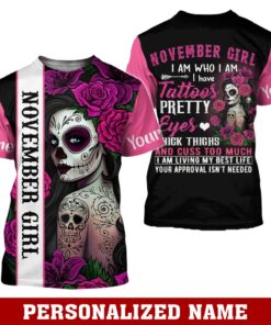 Personalized Name November Girl 3D All Over Printed Clothes NQLL160911