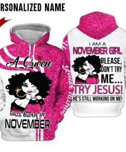 Personalized Name November Girl 3D All Over Printed Clothes NQMM291211
