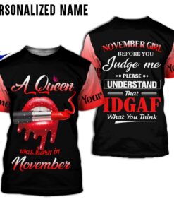 Personalized Name November Girl 3D All Over Printed Clothes NQOO260411