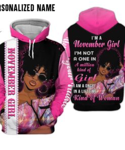 Personalized Name November Girl 3D All Over Printed Clothes QFHM160411
