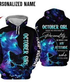 Personalized Name October Girl 3D All Over Printed Clothes DCDT171210