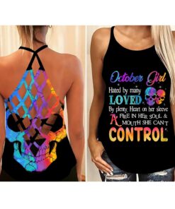Personalized Name October Skull Girl 3D All Over Printed Clothes DHAA140510