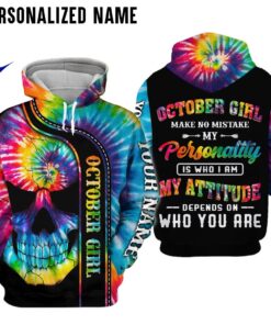 Personalized Name October Girl 3D All Over Printed Clothes DHDT281210