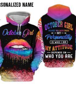 Personalized Name October Girl 3D All Over Printed Clothes DHHM281210