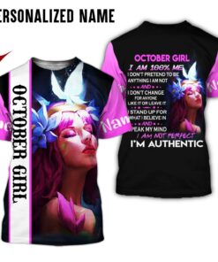 Personalized Name October Girl 3D All Over Printed Clothes DHWW021010