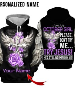 Personalized Name October Girl 3D All Over Printed Clothes HUHY061210